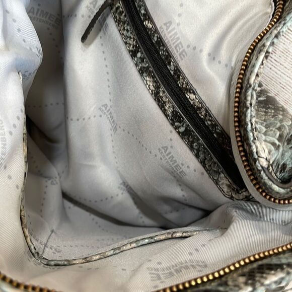 NEW WITH TAGS AIMEE KESTENBERG NIGHT IS YOUNG LEATHER HOBO BAG IN PYTHON PRINT - Picture 9 of 9